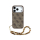 Etui do telefonów Guess 4G Strap Triangle Logo MagSafe do iPhone 17 Pro brązowy